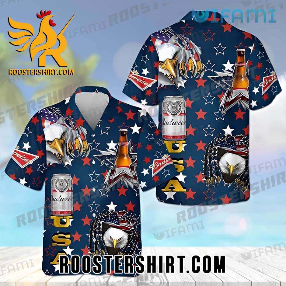 Quality Quality Budweiser Hawaiian Shirt And Shorts Usa Eagle Beer Lovers Gift
