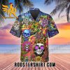 Quality Color Water Happy Summer Skull Hawaiian Shirt And Shorts