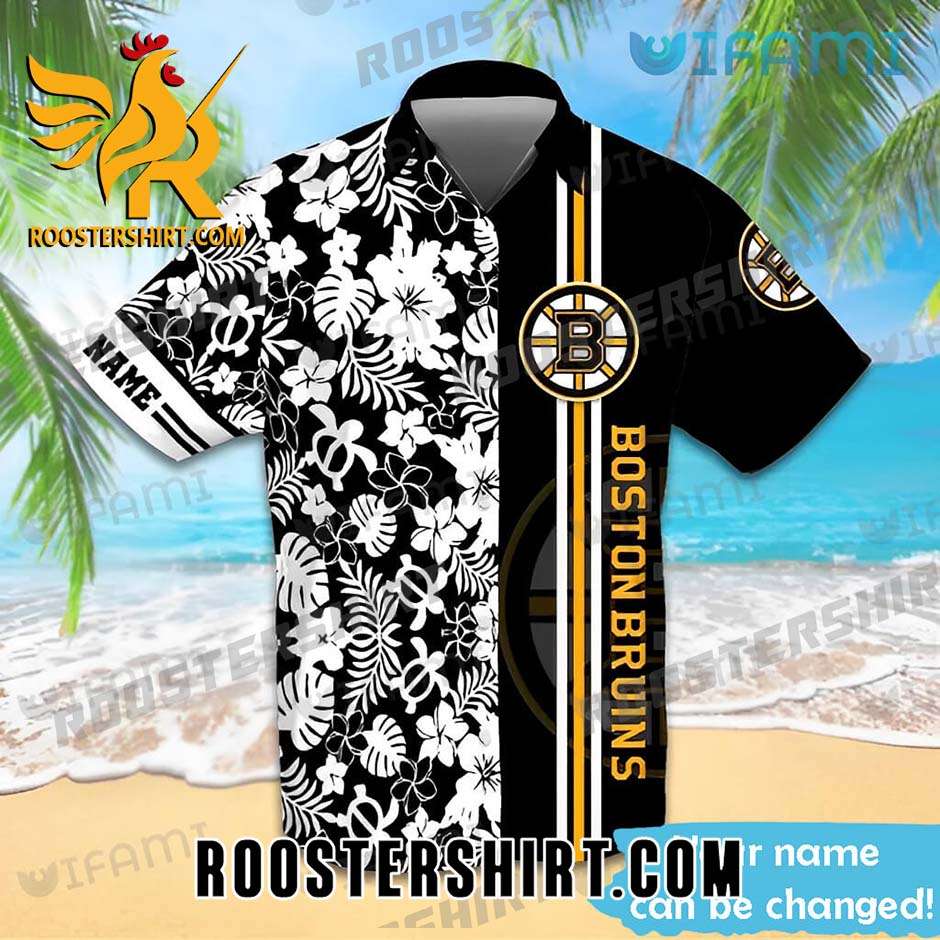 Quality Quality Custom Bruins Hawaiian Shirt And Shorts Turtle Flower Tropical Leaf Bostom Bruins Gift