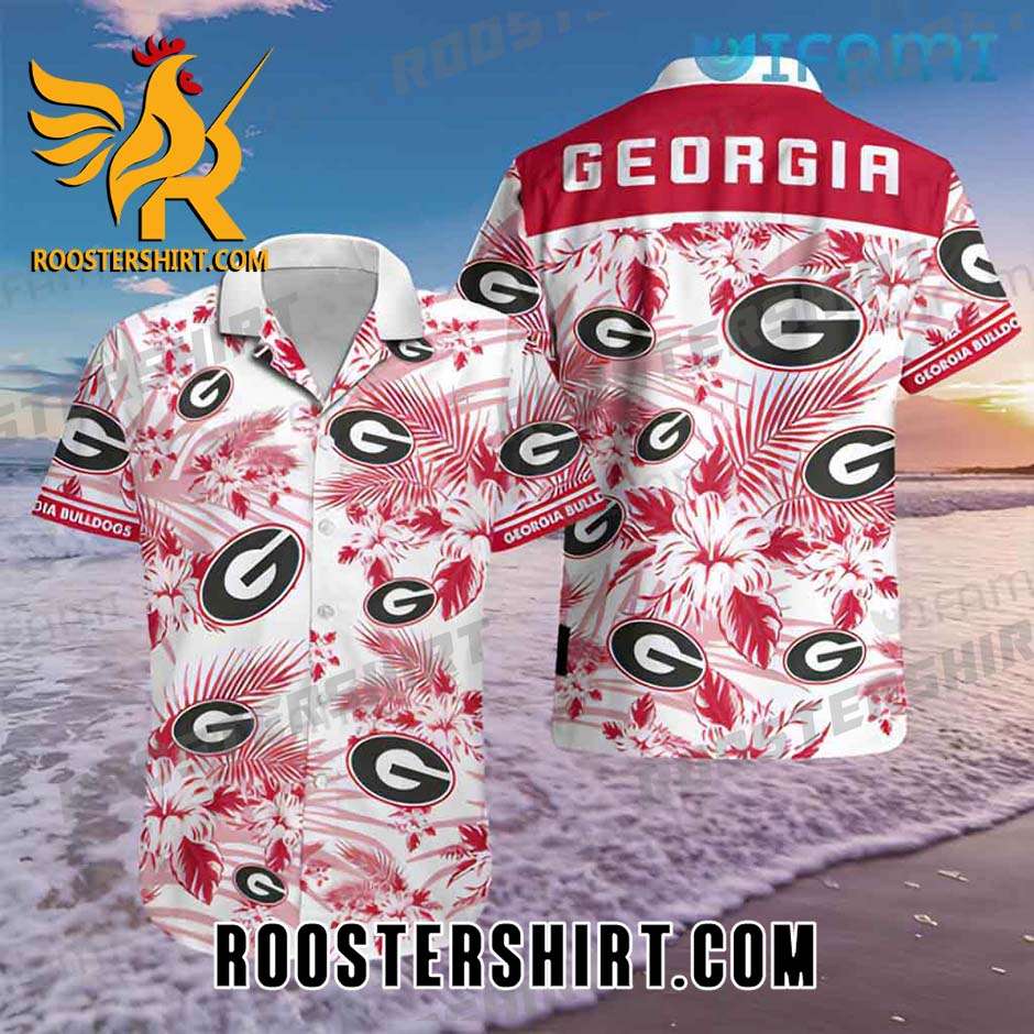 Quality Quality Georgia Football Hawaiian Shirt And Shorts Tropical Floral Ga Football Gift