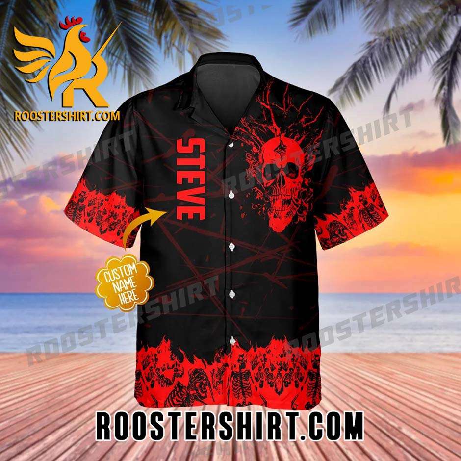 Quality Ghost Blood Skull Personalized Hawaiian Shirt And Shorts