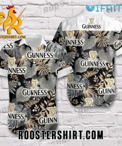 Quality Guinness Hawaiian Shirt And Shorts Tropical Leaves Logo Guinness Beer Gift