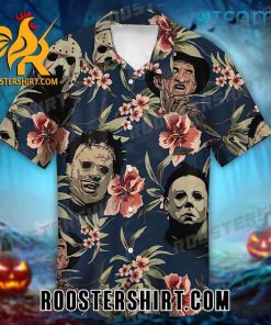 Quality Quality Halloween Horror Leatherface Michael Myers Jason Freddy Hawaiian Shirt And Shorts