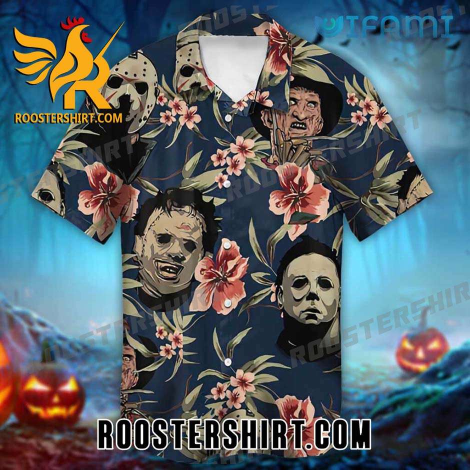 Quality Quality Halloween Horror Leatherface Michael Myers Jason Freddy Hawaiian Shirt And Shorts