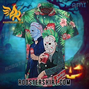Quality Quality Halloween Horror Michael Myers Jason Dr Pepper Hawaiian Shirt And Shorts