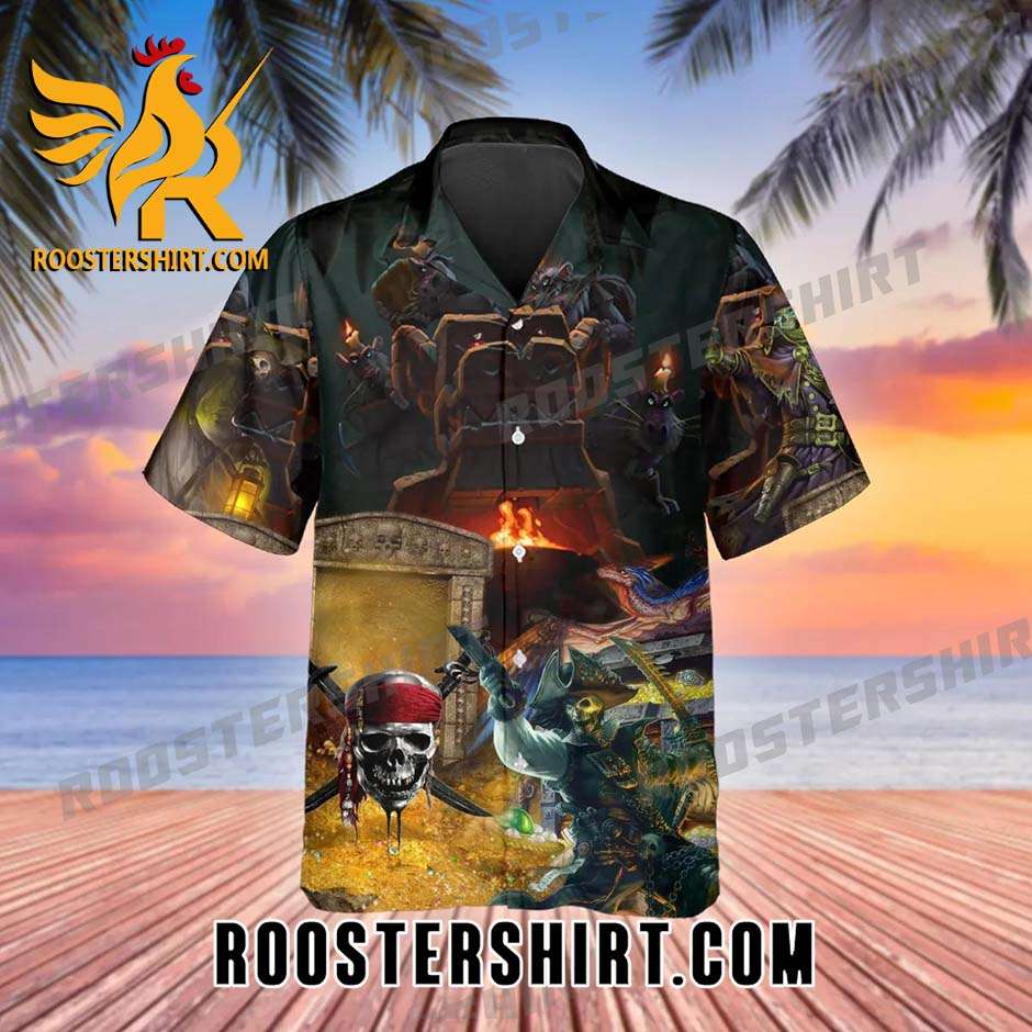 Quality King Pirates Team Skull Hawaiian Shirt And Shorts