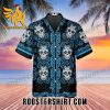 Quality Pattern Blue Color Skull Hawaiian Shirt And Shorts