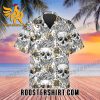 Quality Pattern Flower Skull Hawaiian Shirt And Shorts