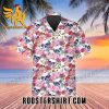 Quality Pink Blossom Flowers Skull Hawaiian Shirt And Shorts