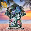 Quality Summer Floral Skull Hawaiian Shirt And Shorts