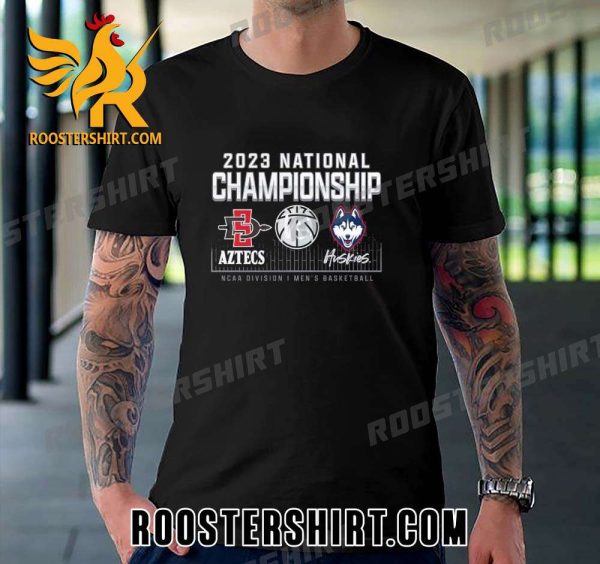 Quality SDSU Aztecs vs UConn Huskies DI Mens Basketball National Championship Game 2023 Classic T-Shirt