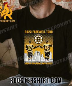 Quality The Farewell Tour 2023 Bergeron And Krejci Boston Bruins Signatures Unisex T-Shirt