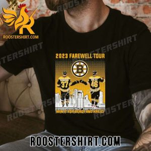 Quality The Farewell Tour 2023 Bergeron And Krejci Boston Bruins Signatures Unisex T-Shirt