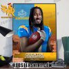 Quentin Johnston Los Angeles Chargers Draft 2023 Poster Canvas