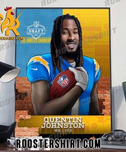 Quentin Johnston Los Angeles Chargers Draft 2023 Poster Canvas