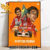 Remembering Ayrton Senna Lengend Marlboro F1 Poster Canvas