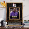 Sacramento Kings Mike Brown Red Auerbach Trophy 2022-23 NBA Coach of the Year Poster Canvas