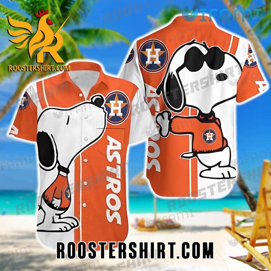 Snoopy Kissing Logo Houston Astros Hawaiian Shirt