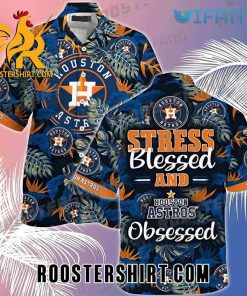 Stress Blessed Obsessed Palm Tree Houston Astros Gift For Best Friends