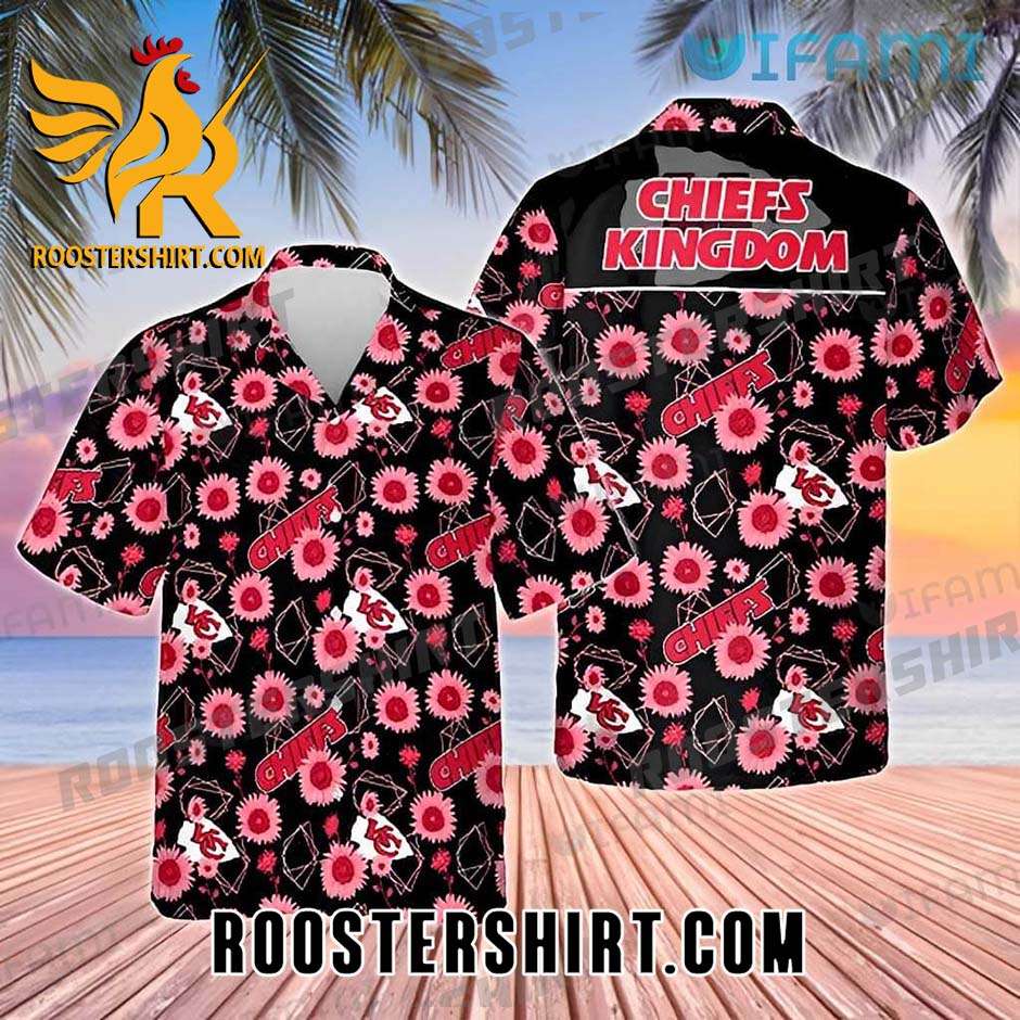 Sunflower Pattern Kansas City Chiefs Hawaiian Shirt For Chiefs Kingdom Fans