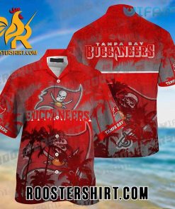 Tampa Bay Buccaneers Hawaiian Shirt Red Coconut Tree Gift For Buccaneers Fans