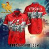 Tampa Bay Buccaneers Hawaiian Shirt Tropical Leaves Gift For Buccaneers Fans