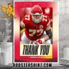 Thank For Everything Andrew Wylie Kansas City Chiefs Poster Canvas