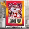 Thank You For Everything Mecole Hardman Jr Kansas City Chiefs Poster Canvas