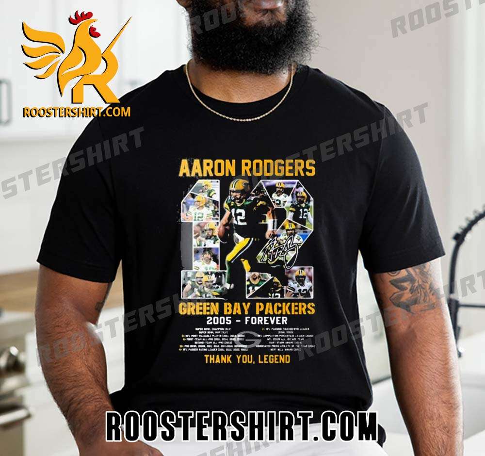 Thank You Legend Aaron Rodgers Green Bay Packers 2005 Forever Signature Unisex T-Shirt Gift For Fans