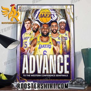 The Los Angeles Lakers Advance To The Western Conference Semifinals Poster Canvas