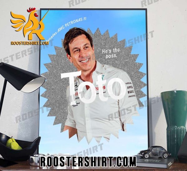 Toto Wolff He The Boss Mercedes AMG PETRONAS F1 Team Poster Canvas Barbie Movie Style