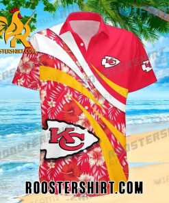 Tropical Floral Logo Kansas City Chiefs Hawaiian Shirt And Shorts