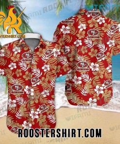 Tropical Flower San Francisco 49ers Girt For Fans Hawaiian Shirt