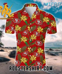 Tropical Flower San Francisco 49ers Hawaiian Shirt Yellow And Red