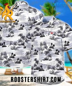 Tropical Island Pattern Black White Kansas City Chiefs Hawaiian Shirt