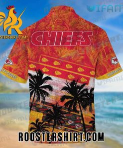 Tropical Leaf Pattern Logo Kansas City Chiefs Hawaiian Shirt And Shorts