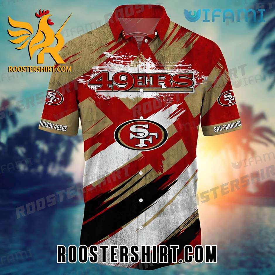 Vintage San Francisco 49ers Hawaiian Shirt Logo 49ers Gift For Family