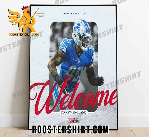 Welcome Chris Board New England Patriots 2023 Poster Canvas