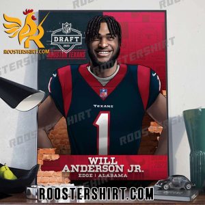 Will Anderson Jr Houston Texans Draft 2023 Poster Canvas