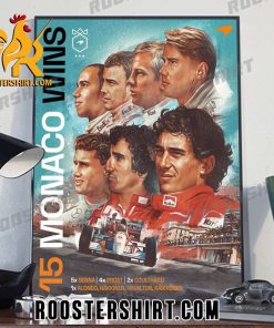 15 Victories The most successful team in Monaco GP history Triple Crown Poster Canvas