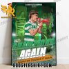 2023 Celtic FC Champions Again Hoops We Cinched It Again Poster Canvas
