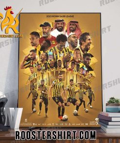 Al Ittihad Champions 2023 Roshn Saudi League Poster Canvas