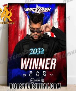 Congrats Bad Bunny Winner WWE Backlash Poster Canvas