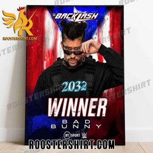 Congrats Bad Bunny Winner WWE Backlash Poster Canvas