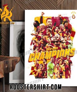 Congratulations Galatasaray Champions 2023 Poster Canvas