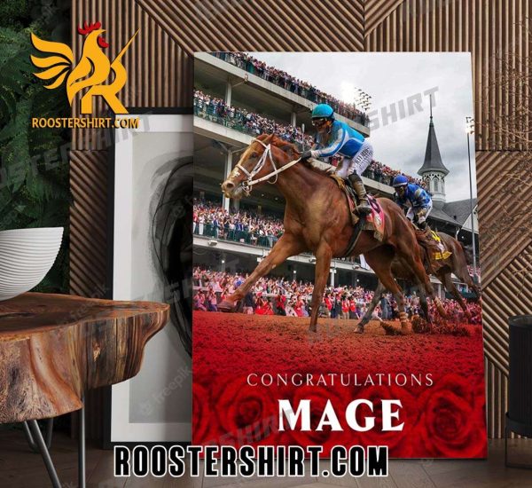 Congratulations Mage Champions 149th Kentucky Derby Poster Canvas