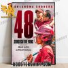 Congratulations Oklahoma Sooners 48 Consecutive Wins Most In D1 Softball History Poster Canvas