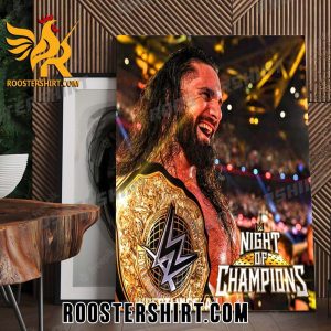 Congratulations Seth Rollins World Heavyweight Champion 2023 Poster Canvas