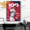 Kevin Pillar 100 Career Home Runs Signature Poster Canvas