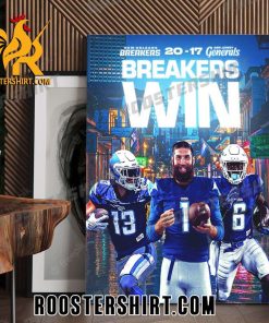 New Orleans Breakers Wins Geaux Blue Wave Poster Canvas
